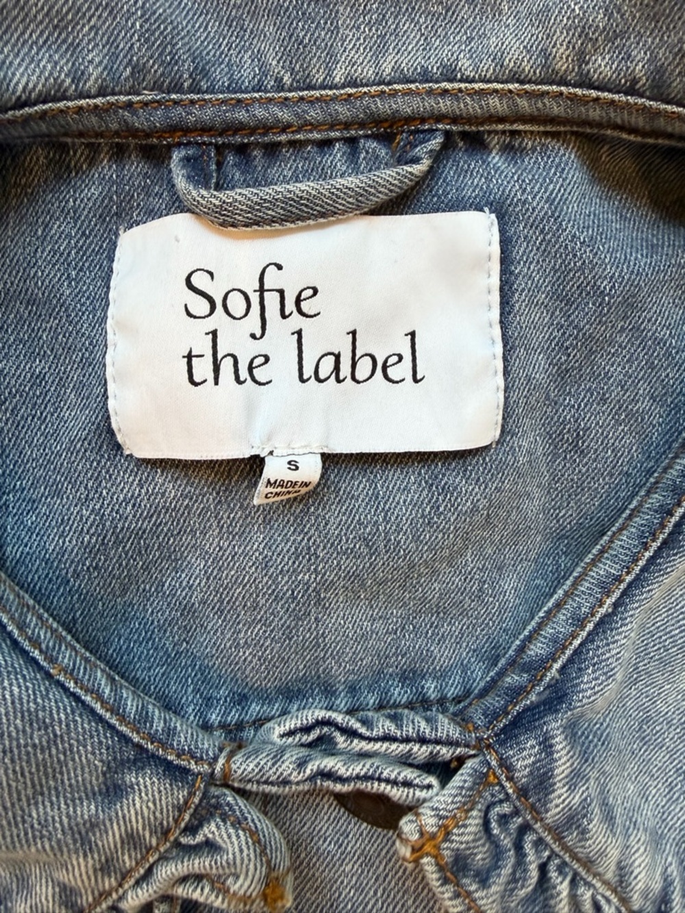 Sofie the Label Light Blue Ruffle Collar Denim Jacket - Picture 7 of 8